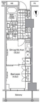 パークハビオ門前仲町 709 間取り図