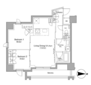 ザ・パークハビオ目黒レジデンス 701 間取り図