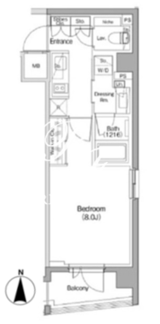 ザ・パークハビオ南大井 607 間取り図