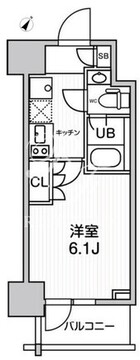 JMFレジデンス北品川 605 間取り図
