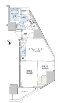 レジディア文京小石川2 1403 間取り図