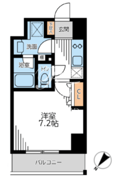 ザ・パーククロス門前仲町 302 間取り図