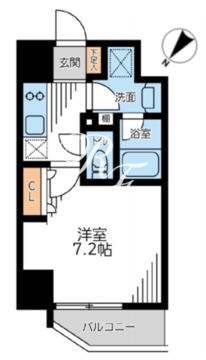 ザ・パーククロス門前仲町 1101 間取り図