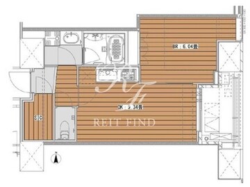 ホワイトタワー浜松町 2208 間取り図