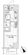 プライマル五反田 703 間取り図