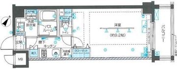 ズーム目黒不動前 206 間取り図