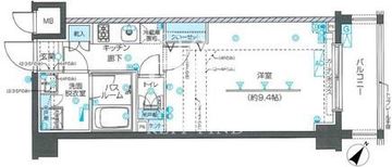 ズーム目黒不動前 407 間取り図