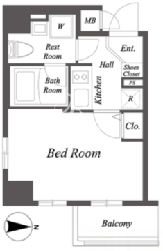 ルクレ住吉 601 間取り図