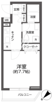 パセオ中目黒 305 間取り図