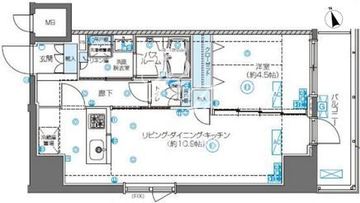 ズーム東新宿 601 間取り図