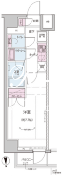 オルタナ神楽坂 1-503 間取り図