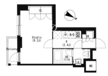 品川イースト 904 間取り図