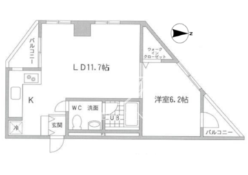 レジディア桜上水 402 間取り図