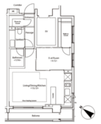カスタリア新宿夏目坂 501 間取り図