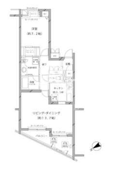 ＭＦＰＲコート代官山 404 間取り図