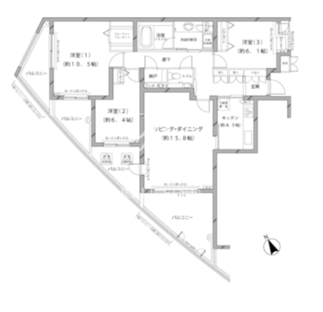 ＭＦＰＲコート代官山 406 間取り図