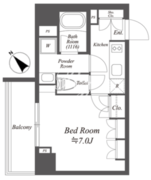 ブライズ白金台 801 間取り図
