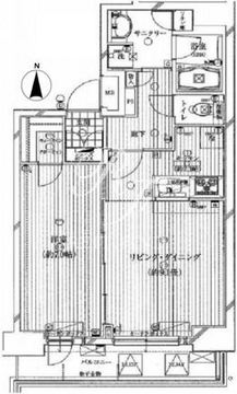 ガリシア錦糸町ステーションフロント 1501 間取り図