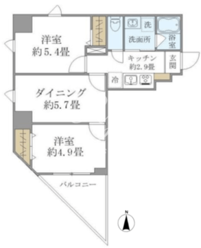 プラッツ両国 501 間取り図