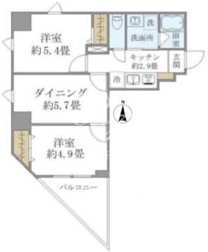 プラッツ両国 601 間取り図