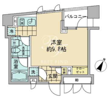 アズ日本橋人形町 402 間取り図