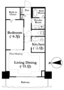 河田町ガーデン 1-1312 間取り図