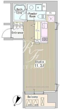 アーバンキューブ九段南 501 間取り図