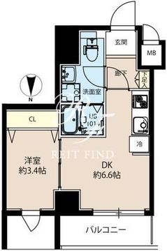 レオーネ亀戸2 502 間取り図