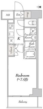 ミリアレジデンス浅草橋 1302 間取り図
