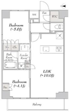 ミリアレジデンス浅草橋 1004 間取り図