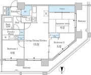 セルリアンホームズ勝どき 409 間取り図