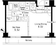 パークアクシス六本木檜町公園 106 間取り図 ?>