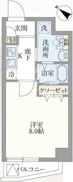 グランパセオ新宿河田町 201 間取り図