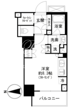 パークリュクス虎ノ門 1302 間取り図