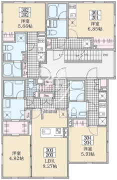 MDM武蔵小山 204 間取り図