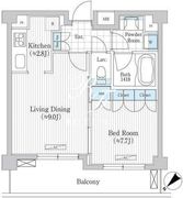 プラチナコート広尾 208 間取り図