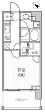 ディームス日本橋水天宮 804 間取り図
