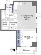 ドゥーエ日本橋 306 間取り図