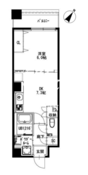 市ヶ谷仲之町ヒルズ N-505 間取り図