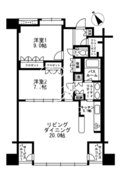 アーバンパーク代官山 402 間取り図