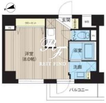 レクシード神楽坂 608 間取り図