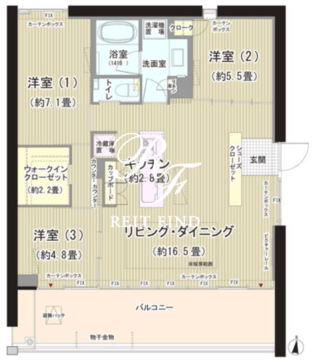 ガーデニエール砧ウエスト 806 間取り図