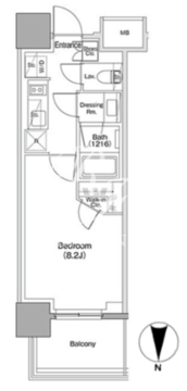 ザ・パークハビオ本郷菊坂 305 間取り図