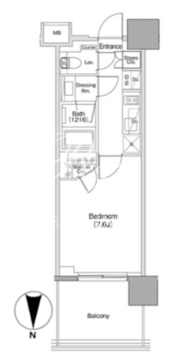 ザ・パークハビオ本郷菊坂 308 間取り図