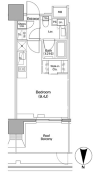 ザ・パークハビオ本郷菊坂 606 間取り図