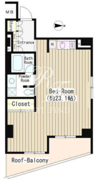 ＬＡ・ＲＥＳ西麻布 304 間取り図