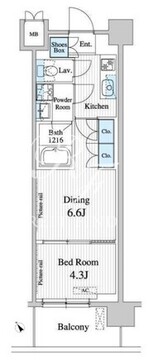 プレノ清澄庭園 421 間取り図