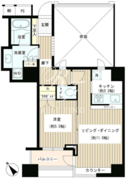 グランスイート虎ノ門 1606 間取り図