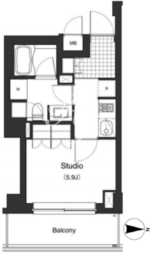 プライムアーバン麻布霞町 2002 間取り図