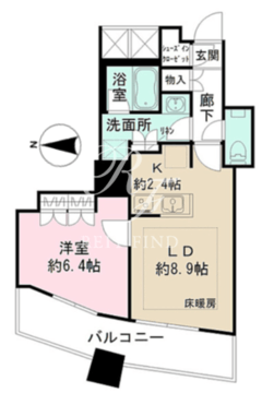 ザ・パークハウス西新宿タワー60 505 間取り図